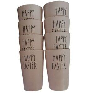 8 Happy Easter Cups Tumblers Rae Dunn Pink Plastic